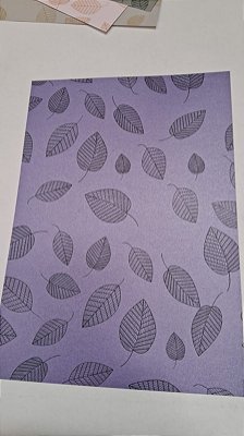 PAPEL 210X297 RELUX  DECOR   AMETISTA FOLHA PRETO 180G C/ 10 FLS