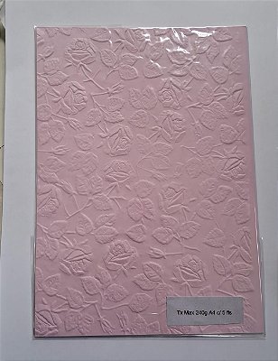 PAPEL A4 210X297 TX MAX ROSAS ROSA VERONA 240G C/ 5 FLS
