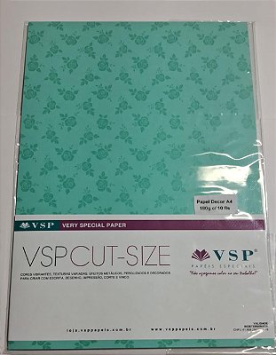 PAPEL A4 210X297 DECOR ARUBA ROSAS INCOLOR  180G C/ 10 FLS