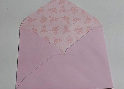 ENVELOPE CARTA ROSA VERONA DECOR ROSAS LADO INTERNO C/ 10 UN 120G
