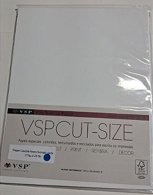 PAPEL COUCHE FOSCO CARTA 216X279 170G C/ 25FLS