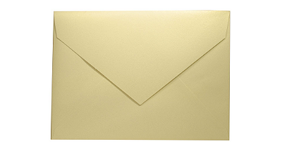 Envelopes convite Metallics White Gold com 10 unidades