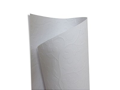 Papel Tx Realce Floral Branco 30,5x30,5cm com 5 unidades