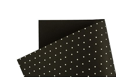 Papel Decor Bolinhas Preto - Branco 30,5x30,5cm com 5 unidades