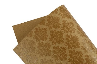 Papel Decor Arabesco Kraft - Incolor 30,5x30,5cm com 5 unidades