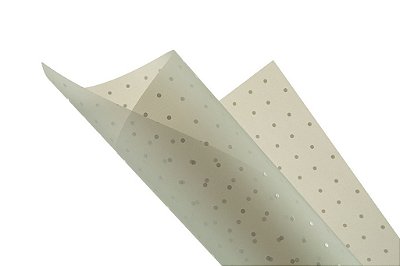Papel Vegetal Decor Bolinhas Clear - Branco 30,5x30,5cm com 2 unidades