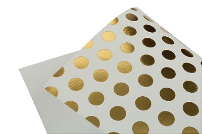 Papel Hot Decor Bolinhas Branco 30,5x30,5cm com 2 unidades