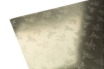 Papel Lami Decor Rosas Prata - Incolor 30,5x30,5cm com 5 unidades