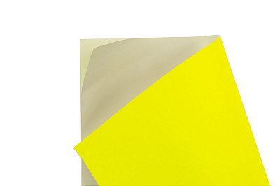Papel Adesivo Fluor Yellow 30,5x30,5cm com 5 unidades