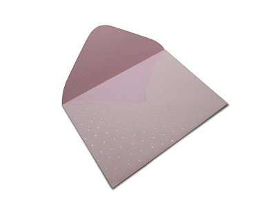 Envelopes carta Rosa Verona Decor Bolinhas Branco - Lado Externo com 10 unidades