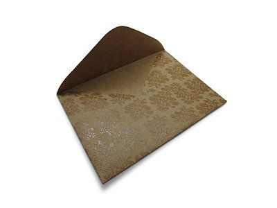 Envelopes carta Kraft Decor Arabesco Incolor - Lado Externo com 10 unidades