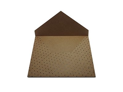 Envelopes convite Kraft Decor Bolinhas Pretas - Lado Externo com 10 unidades