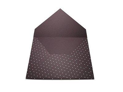 Envelopes convite Mendoza Decor Bolinhas Brancas - Lado Externo com 10 unidades