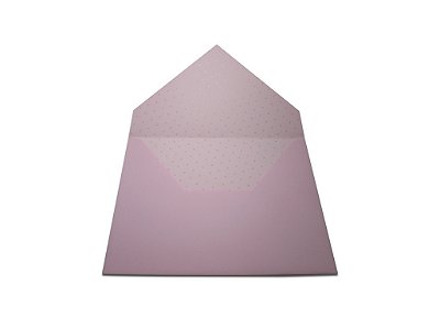 Envelopes convite Rosa Verona Decor Bolinhas Incolor - Lado Interno com 10 unidades