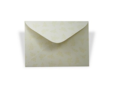 Envelopes carta Creme Decor Rosas Incolor - Lado Externo 10 unidades
