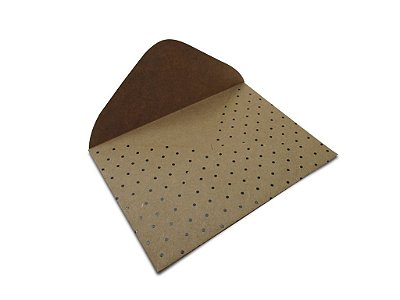 Envelopes carta Kraft Decor Bolinhas Preto - Lado Externo 10 unidades