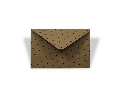 Envelopes visita Kraft Decor Bolinhas Pretas - Lado Externo com 10 unidades