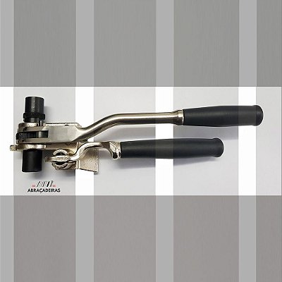 Maquina de Cintar Poste com Catraca - Ferramenta de Aperto e Corte Manual para Aplicação de Fitas de Aço Inox