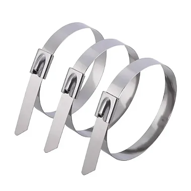Kit 10 Zip Tie 4.6mmx200mm - Abraçadeiras em Aço Inox 304