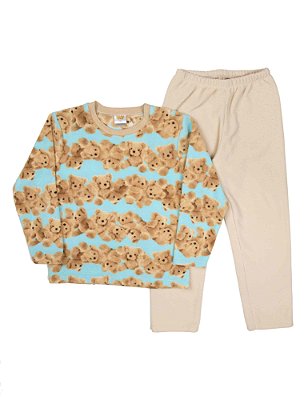 Pijama Infantil de Frio Calça Moletom Blusa Soft Quentinho