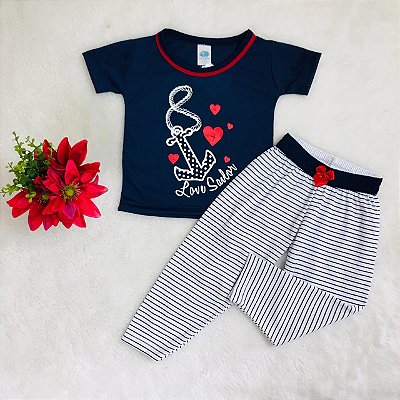 Pijama Infantil Menina Longo Âncora da LG