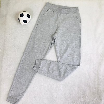 Calça Infantil Masculina Mescla em Moletom Flanelado