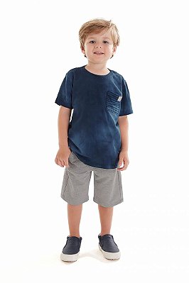 Conjunto Infantil Camiseta Tie dye e Bermuda de Malha Up Baby