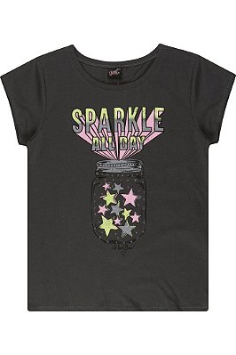 Blusa Juvenil Feminino Chumbo Estampada da Gloss