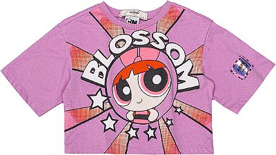 Blusa Infantil Feminina Cropped Flozinha Licenciada da Animê