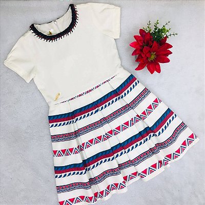 Vestido Infantil Casual em Neoprene Matinée tamanho 10