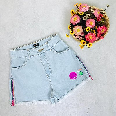 Shorts Infantil Feminino Jeans Claro da Málagah
