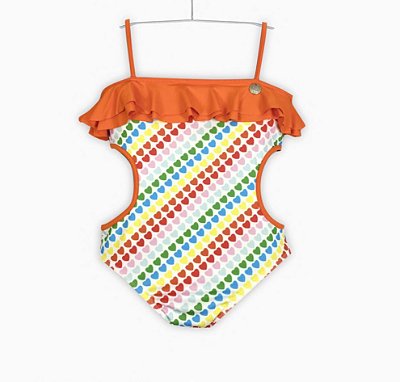 Maiô Infantil Corações Multicolorido da Pupi