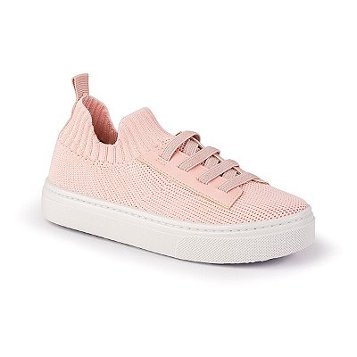 Tênis Infantil Feminino Rosa Meia da Menina Rio