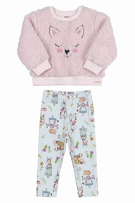 Conjunto de Bebê de Menina Blusa Pelinho Up Baby