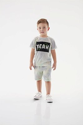 Conjunto Infantil Masculino Camiseta e Bermuda da Up Baby