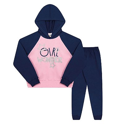 Conjunto Juvenil Feminino Moletom Duas Cores Quentinho