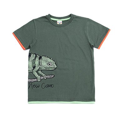 Camiseta Infantil Masculina de Camaleão da Have Fun