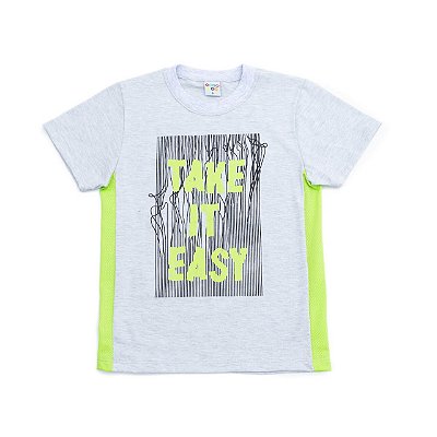 Camiseta Infantil Masculina Mescla Claro da Have Fun