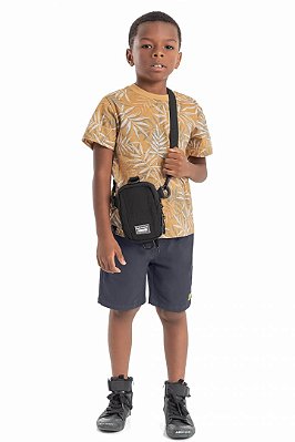 Camiseta Infantil Masculina Folhagem Duas Cores da Quimby