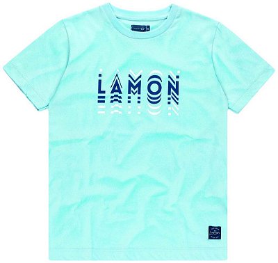 Camiseta Infantil e Juvenil  Azul Aquarela da Lamon