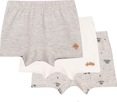 Kit de Cuecas Infantil Boxer Estampadas da Nini Bambini
