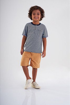 Conjunto Infantil Masculino com Bermuda Sarja da Up Baby