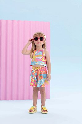 Conjunto Feminino Infantil de Regata Sol da Mon Sucré