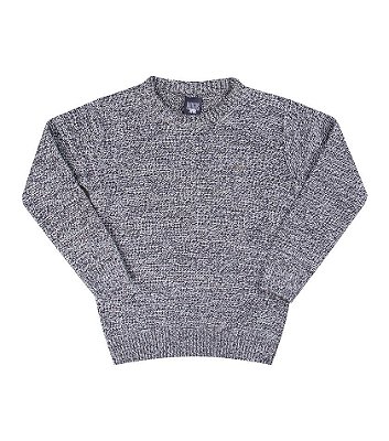 Blusa Infantil Masculina Fechada Gola Redonda Mesclada