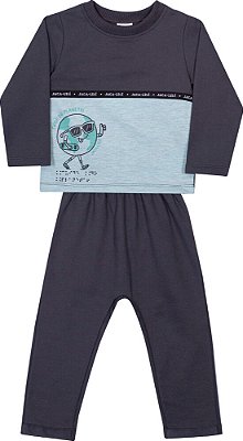 Conjunto Infantil de Frio Masculino Fechado Azul Marinho