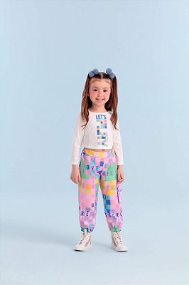 Conjunto Infantil Feminino Calça Jogger Mon Sucré
