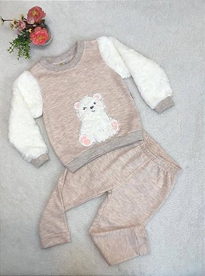 Conjunto de Bebê e Infantil de Frio Feminino Fechado com Pele