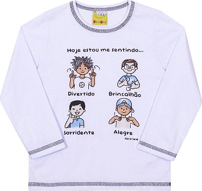 Camiseta Infantil de Frio Masculina Educativa e Inclusiva