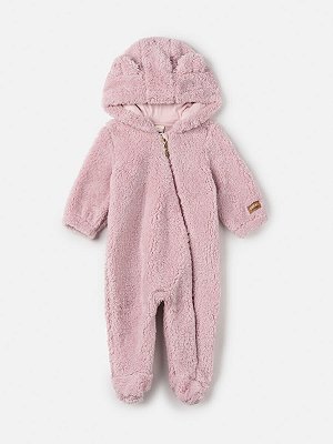 Macacão de Bebê Longo Feminino em Pele e Orelhinha da Animê