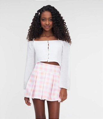 Conjunto Juvenil Feminino com Saia Xadrez da BobbyLulu